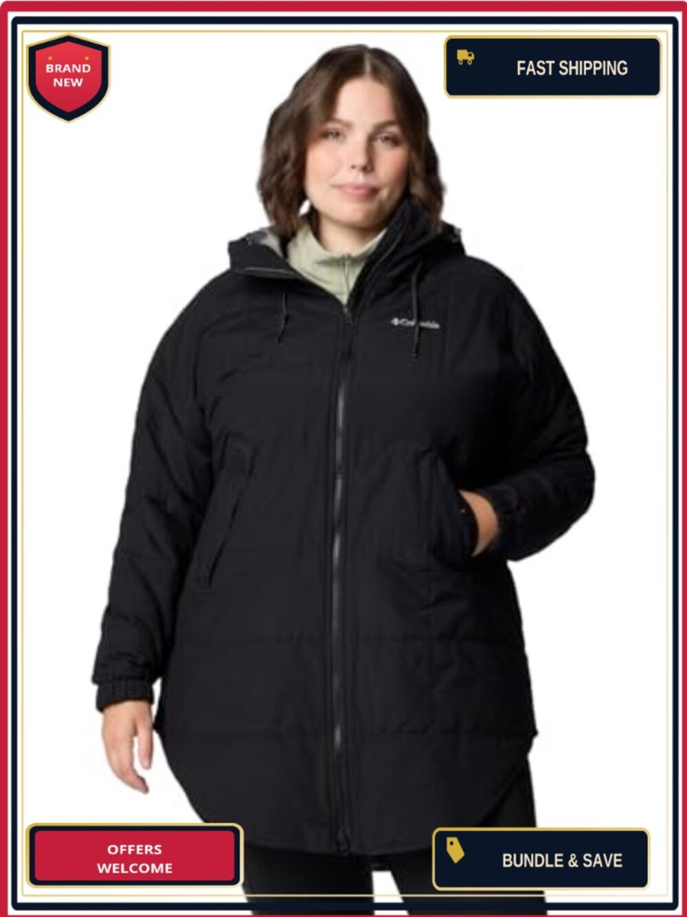 Quilted Water Resistant Insulated Jacket with Pockets